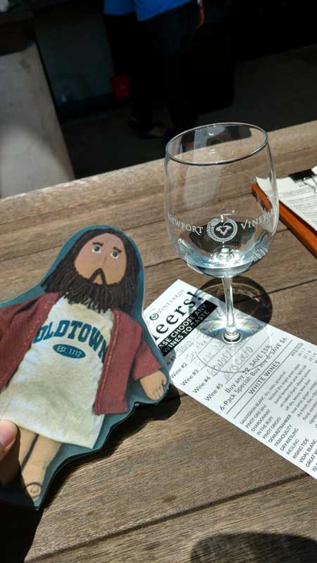 Flat Jesus at Newport Vineyards