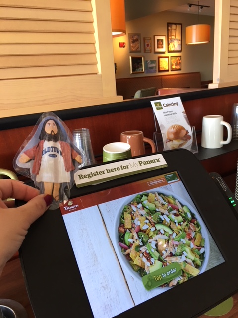 Flat Jesus at Panera