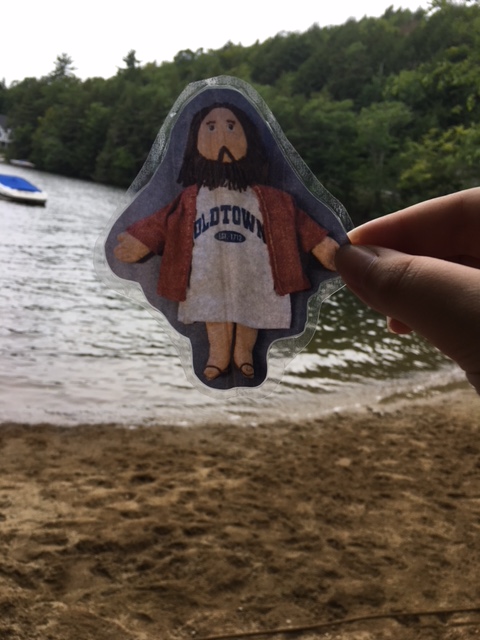 Flat Jesus at the Lake