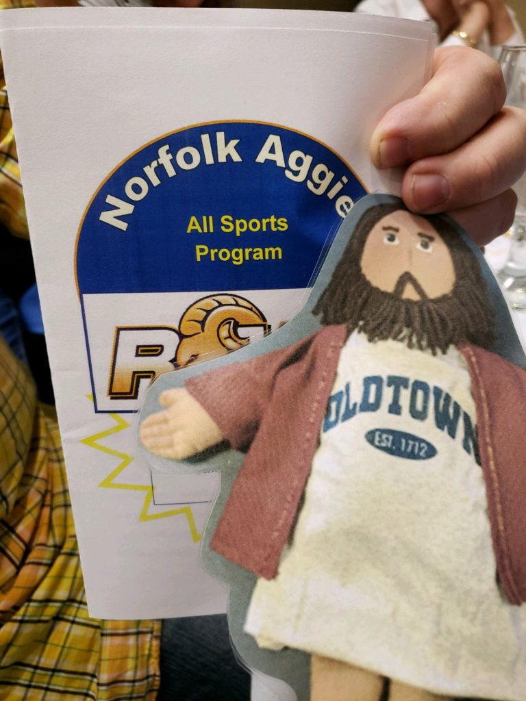 Flat Jesus at the Norflok Aggie Sports Banquet