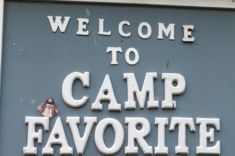 Flat Jesus Goes to Girl Scout Camp