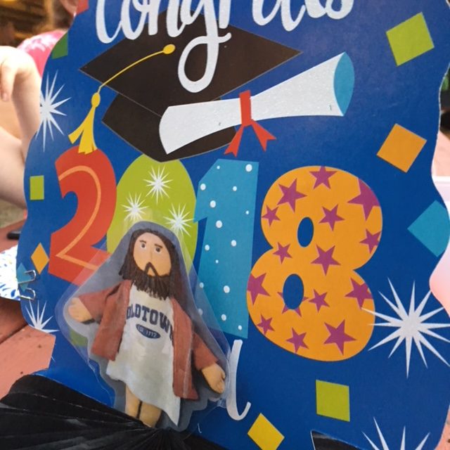 Flat Jesus Celebrates High School Graduation