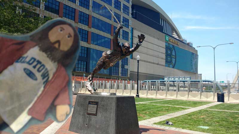 Flat Jesus Hanging with Bobby Orr