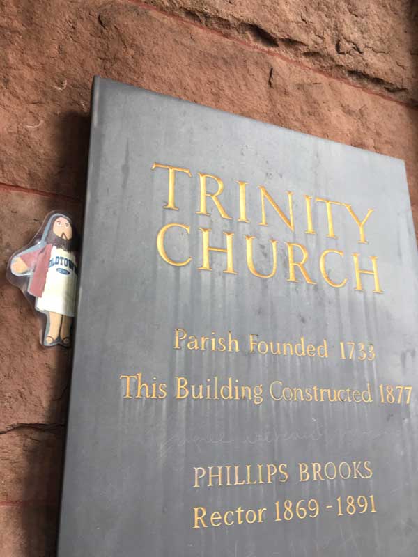 Flat Jesus at Trinity Church